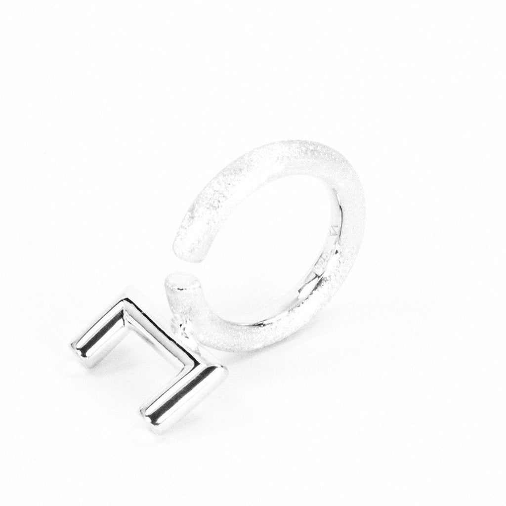 Rene Moreta Contemporary 2 Axis Silver Ring