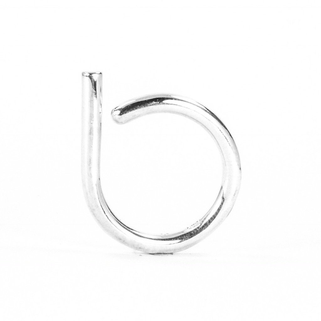 Rene Moreta Contemporary Jewelry Stackable Polished Silver Ring