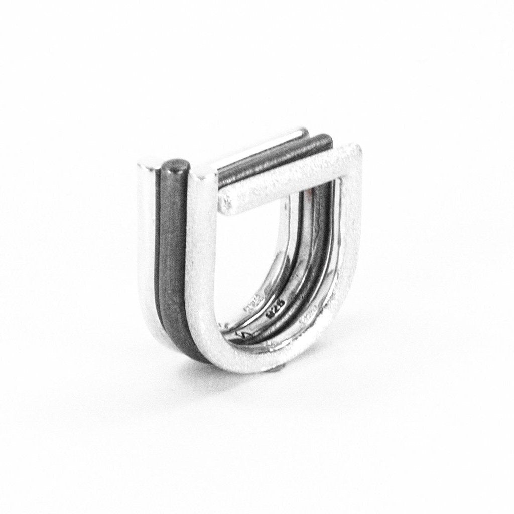 Rene Moreta Contemporary Stackable Jewelry Silver Ring
