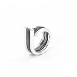 Rene Moreta Contemporary Jewelry Trio Silver Rings