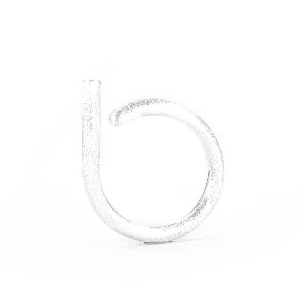 Rene Moreta Contemporary Jewelry Stackable Textured Silver Ring