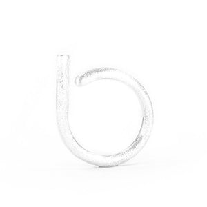 Rene Moreta Contemporary Jewelry Stackable Textured Silver Ring